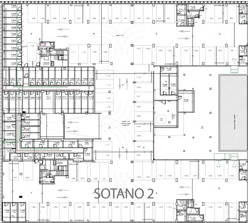Plano del sotano 2 de la fase 1 de Residencial Velilla Futura
